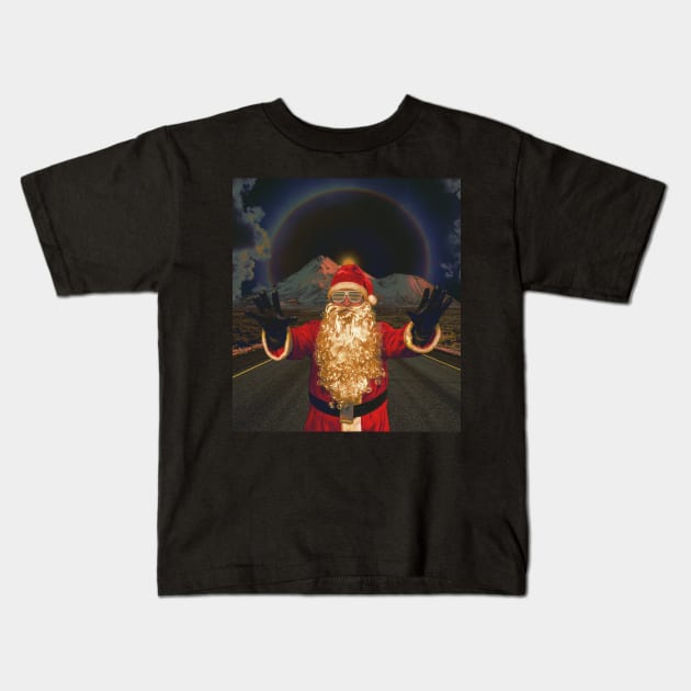 Evil Santa Kids T-Shirt by Trippyarts Store